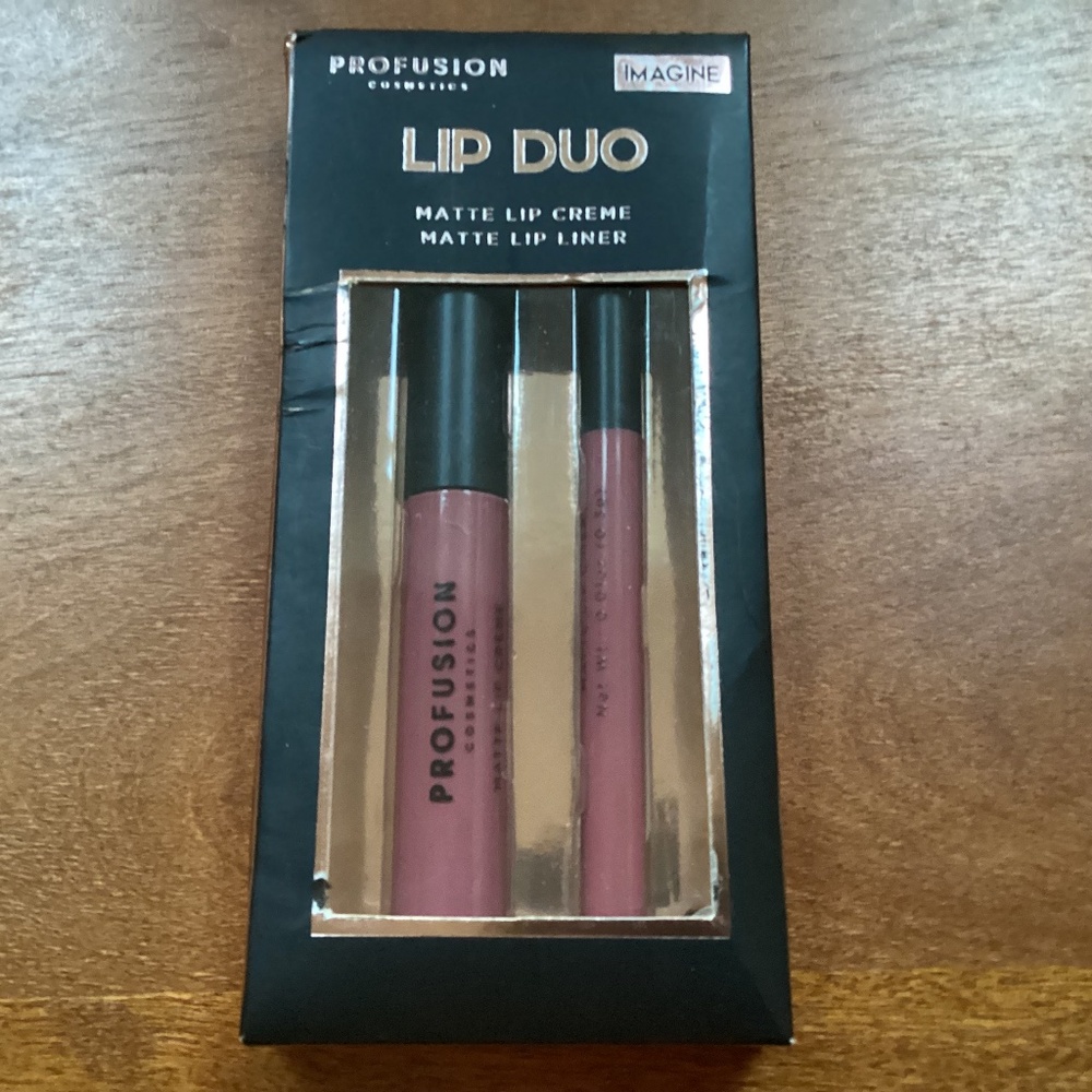 Profusion Cosmetics Imagine Lip Duo Matte Lip Crème Matte Lip Liner New